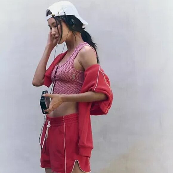 NWT FP Movement Swan Song Red Snap Front Cami - Picture 2 of 7